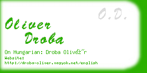 oliver droba business card